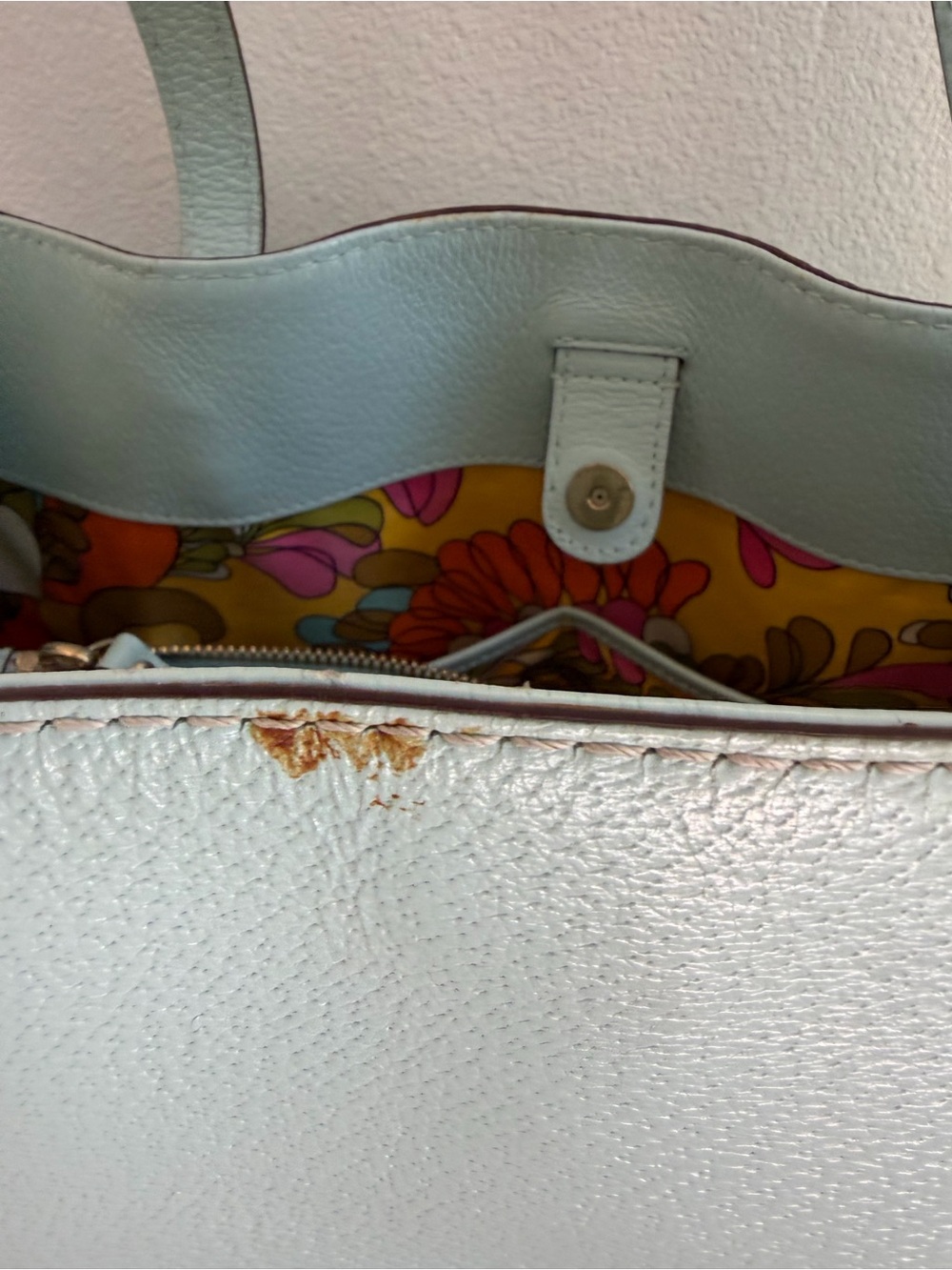 Kate Spade Light Blue Leather Handbag - Picture 9 of 13